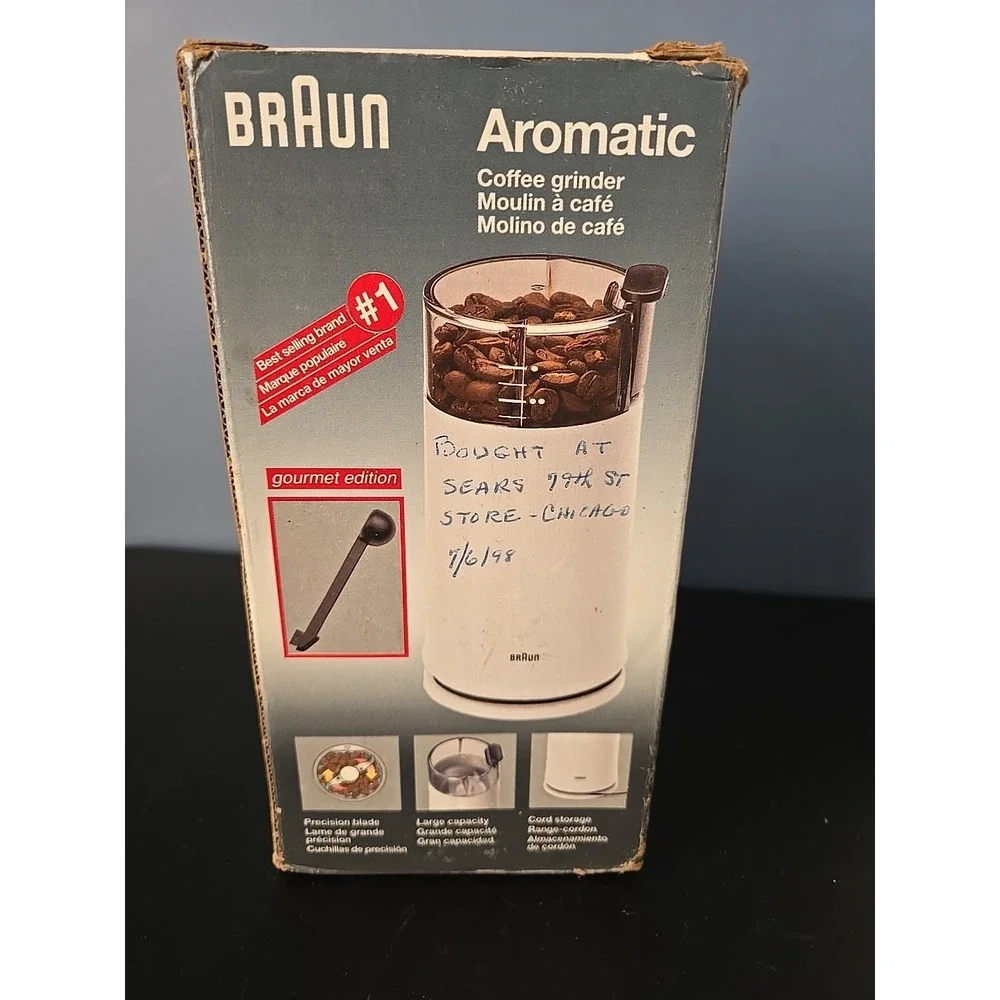 Vintage BRAUN Aromatic COFFEE SPICE Grinder‎ Gourmet Edition KSM4